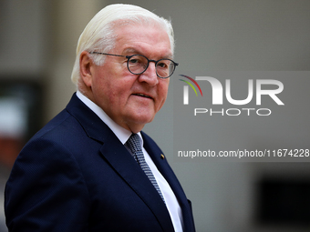 German President Frank-Walter Steinmeier attends the meeting of the presidents of the Arraiolos group at Wawel Castle in Krakow, Poland, on...