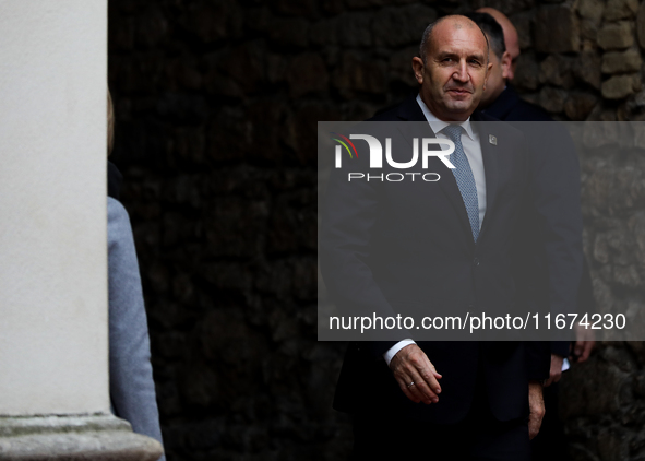 President of Bulgaria Rumen Radev attends the meeting of the presidents of the Arraiolos group at Wawel Castle in Krakow, Poland, on October...