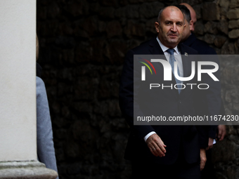 President of Bulgaria Rumen Radev attends the meeting of the presidents of the Arraiolos group at Wawel Castle in Krakow, Poland, on October...