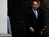 President of Bulgaria Rumen Radev attends the meeting of the presidents of the Arraiolos group at Wawel Castle in Krakow, Poland, on October...