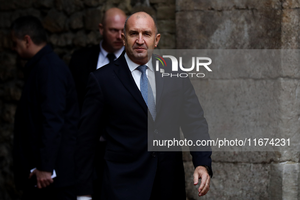 President of Bulgaria Rumen Radev attends the meeting of the presidents of the Arraiolos group at Wawel Castle in Krakow, Poland, on October...