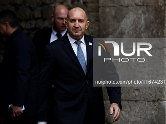 President of Bulgaria Rumen Radev attends the meeting of the presidents of the Arraiolos group at Wawel Castle in Krakow, Poland, on October...