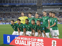 Bolivia players pose for the team photo before the FIFA World Cup 2026 Qualifier match between Argentina and Bolivia at Estadio Mas Monument...