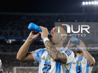 Lautaro Martinez of Argentina stands before the FIFA World Cup 2026 Qualifier match between Argentina and Bolivia at Estadio Mas Monumental...