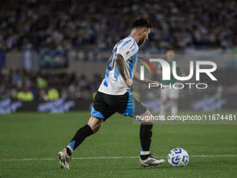 Lionel Messi of Argentina is in action during the FIFA World Cup 2026 Qualifier match between Argentina and Bolivia at Estadio Mas Monumenta...