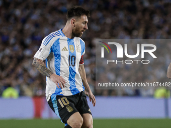 Lionel Messi of Argentina is in action during the FIFA World Cup 2026 Qualifier match between Argentina and Bolivia at Estadio Mas Monumenta...