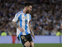 Lionel Messi of Argentina is in action during the FIFA World Cup 2026 Qualifier match between Argentina and Bolivia at Estadio Mas Monumenta...