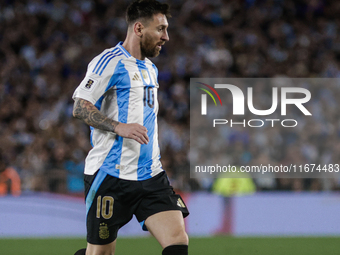 Lionel Messi of Argentina is in action during the FIFA World Cup 2026 Qualifier match between Argentina and Bolivia at Estadio Mas Monumenta...