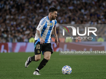 Lionel Messi of Argentina is in action during the FIFA World Cup 2026 Qualifier match between Argentina and Bolivia at Estadio Mas Monumenta...