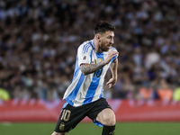 Lionel Messi of Argentina is in action during the FIFA World Cup 2026 Qualifier match between Argentina and Bolivia at Estadio Mas Monumenta...