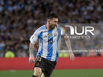 Lionel Messi of Argentina is in action during the FIFA World Cup 2026 Qualifier match between Argentina and Bolivia at Estadio Mas Monumenta...