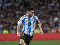 Lionel Messi of Argentina is in action during the FIFA World Cup 2026 Qualifier match between Argentina and Bolivia at Estadio Mas Monumenta...