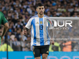 Cristian Romero of Argentina plays during the FIFA World Cup 2026 Qualifier match between Argentina and Bolivia at Estadio Mas Monumental An...