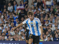 Nicolas Paz of Argentina plays during the FIFA World Cup 2026 Qualifier match between Argentina and Bolivia at Estadio Mas Monumental Antoni...