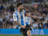 Lionel Messi of Argentina is in action during the FIFA World Cup 2026 Qualifier match between Argentina and Bolivia at Estadio Mas Monumenta...