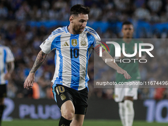 Lionel Messi of Argentina is in action during the FIFA World Cup 2026 Qualifier match between Argentina and Bolivia at Estadio Mas Monumenta...