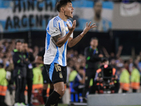 Nahuel Molina gestures during the FIFA World Cup 2026 Qualifier match between Argentina and Bolivia at Estadio Mas Monumental Antonio Vespuc...