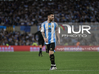 Lionel Messi participates in the FIFA World Cup 2026 Qualifier match between Argentina and Bolivia at Estadio Mas Monumental Antonio Vespuci...