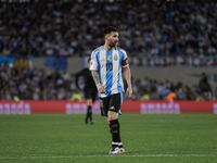 Lionel Messi participates in the FIFA World Cup 2026 Qualifier match between Argentina and Bolivia at Estadio Mas Monumental Antonio Vespuci...