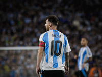 Lionel Messi participates in the FIFA World Cup 2026 Qualifier match between Argentina and Bolivia at Estadio Mas Monumental Antonio Vespuci...