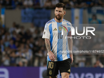 Lionel Messi participates in the FIFA World Cup 2026 Qualifier match between Argentina and Bolivia at Estadio Mas Monumental Antonio Vespuci...