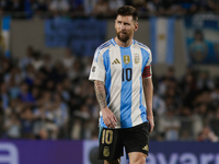 Lionel Messi participates in the FIFA World Cup 2026 Qualifier match between Argentina and Bolivia at Estadio Mas Monumental Antonio Vespuci...