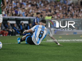 Enzo Fernandez participates in the FIFA World Cup 2026 Qualifier match between Argentina and Bolivia at Estadio Mas Monumental Antonio Vespu...