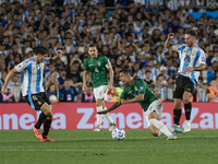 Julian Alvarez of Argentina and Robson De Araujo of Bolivia are in action during the FIFA World Cup 2026 Qualifier match between Argentina a...