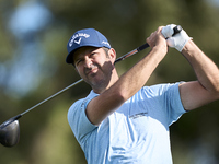 Jorge Campillo of Spain tees off on the 12th hole on day one of the Estrella Damm N.A. Andalucia Masters 2024 at Real Club de Golf Sotogrand...