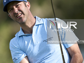 Jorge Campillo of Spain tees off on the 12th hole on day one of the Estrella Damm N.A. Andalucia Masters 2024 at Real Club de Golf Sotogrand...