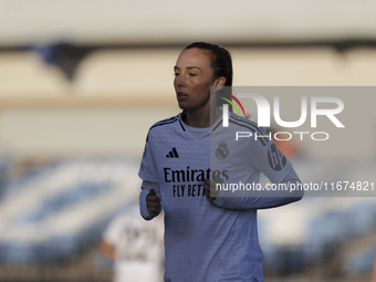 Caroline Weir of Real Madrid women plays during the UEFA Women's Champions League match between Real Madrid and Celtic club women at Alfredo...