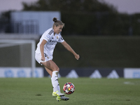 Filippa Angeldahl of Real Madrid women controls the ball during the UEFA Women's Champions League match between Real Madrid and Celtic Club...