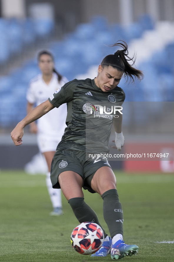 Kit Delantera Loferski of Celtic Football Club Women is in action during the UEFA Women's Champions League match between Real Madrid and Cel...