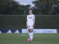 Melanie Leupolz of Real Madrid women participates in the UEFA Women's Champions League match between Real Madrid and Celtic club women at Al...