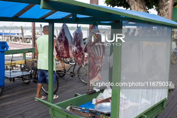 A beef street vendor in Afua, Para, Brazil, on September 30, 2024. 