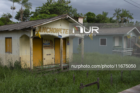 A typical abandoned house is in Afua, Para, Brazil, on October 1, 2024. 