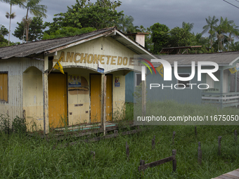 A typical abandoned house is in Afua, Para, Brazil, on October 1, 2024. (