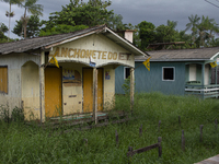 A typical abandoned house is in Afua, Para, Brazil, on October 1, 2024. (