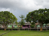 People ride bicycles in the streets of the city known as the city of bicycles, located at the mouth of the Amazon River, in Afua, Para, Braz...