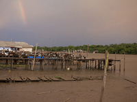 In Afua, Para, Brazil, on October 1, 2024, it is late afternoon at the mouth of the Amazon River. (