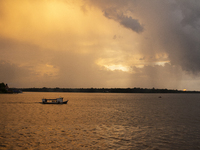 In Afua, Para, Brazil, on October 1, 2024, it is late afternoon at the mouth of the Amazon River. (