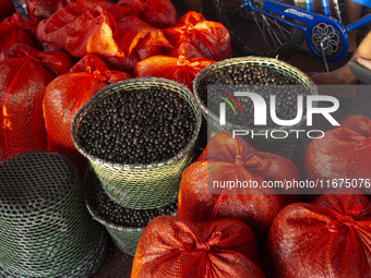 Acai fruit, known as the black gold of the Amazon, is at the municipal market in Afua, Para, Brazil, on October 2, 2024. (