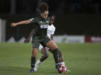 Celya Barclais of Celtic Football Club Women and Linda Caicedo of Real Madrid Women fight for the ball during the UEFA Women's Champions Lea...