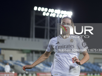 Melanie Leupolz of Real Madrid women plays during the UEFA Women's Champions League match between Real Madrid and Celtic club women at Alfre...