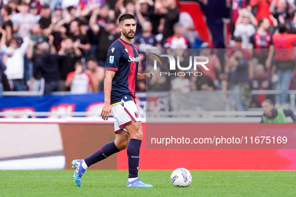 Martin Erlic of Bologna FC during the Serie A Enilive match between Bologna FC and Parma Calcio 1903 at Stadio Renato Dall'Ara on October 06...