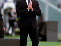 Fabio Pecchia head coach of Parma Calcio 1903 yells during the Serie A Enilive match between Bologna FC and Parma Calcio 1903 at Stadio Rena...