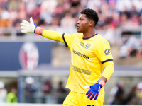 Zion Suzuki of Parma Calcio 1903 gestures during the Serie A Enilive match between Bologna FC and Parma Calcio 1903 at Stadio Renato Dall'Ar...