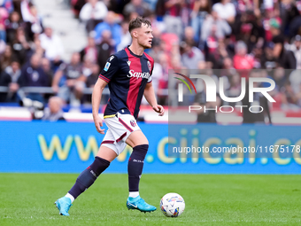 Sam Beukema of Bologna FC during the Serie A Enilive match between Bologna FC and Parma Calcio 1903 at Stadio Renato Dall'Ara on October 06,...