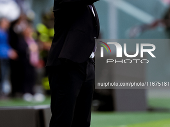 Fabio Pecchia head coach of Parma Calcio 1903 gestures during the Serie A Enilive match between Bologna FC and Parma Calcio 1903 at Stadio R...