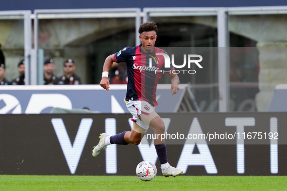 Dan Ndoye of Bologna FC during the Serie A Enilive match between Bologna FC and Parma Calcio 1903 at Stadio Renato Dall'Ara on October 06, 2...